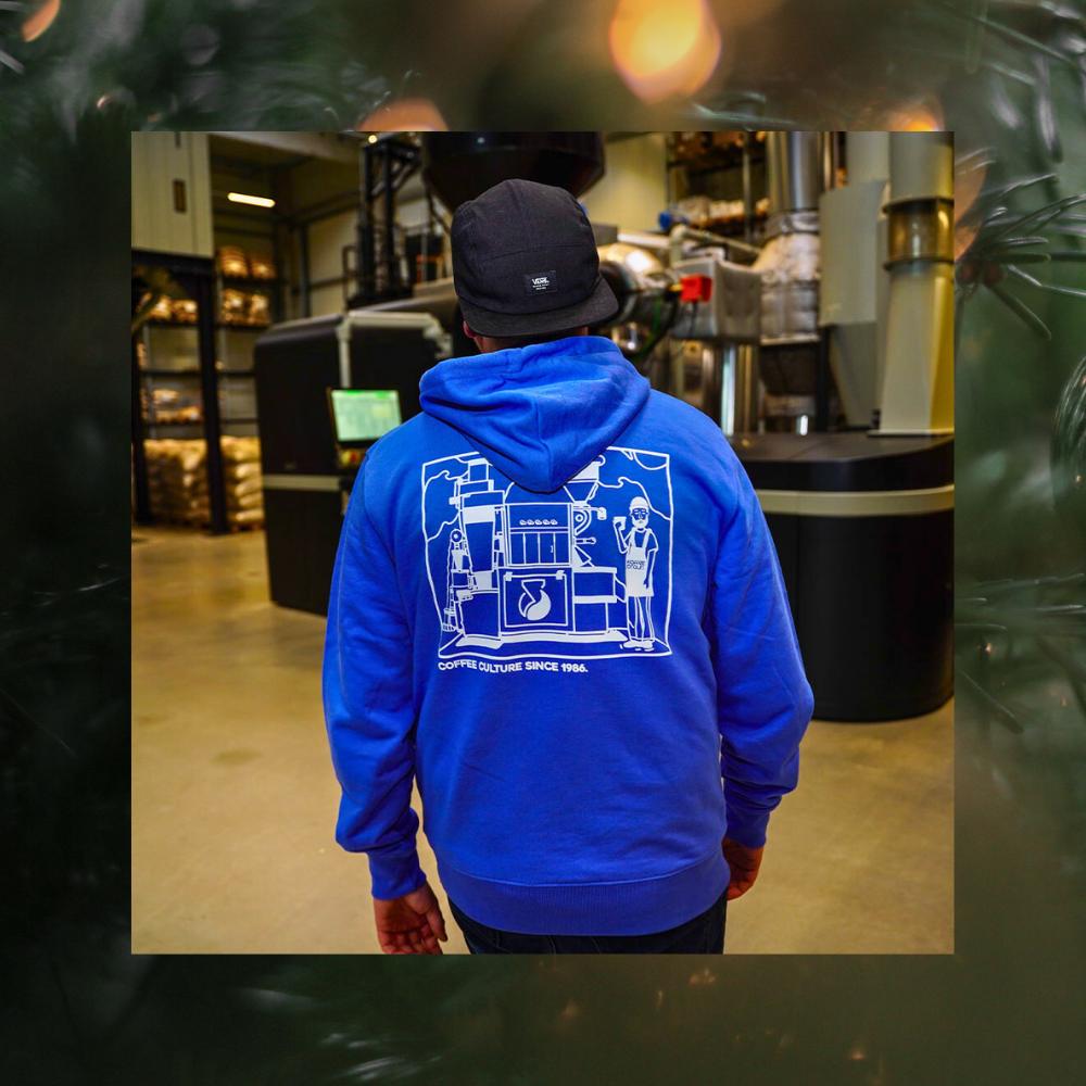 Kaffee Braun Kapuzenpullover - blau