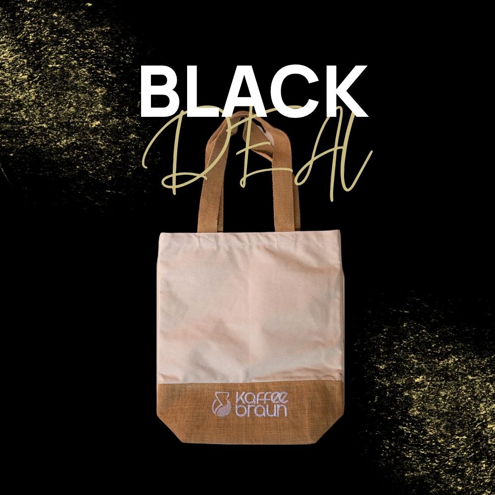 Kaffee Braun Jute Tragetasche