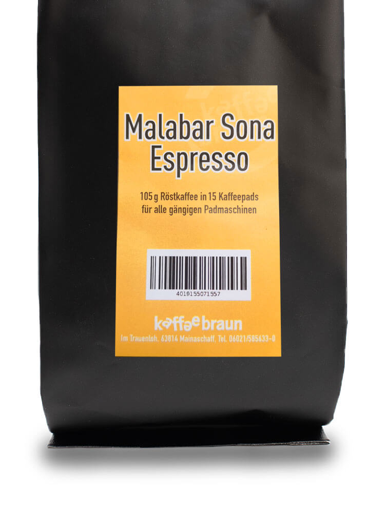 Kaffeepads Espresso Malabar Sona, 15 Stk.